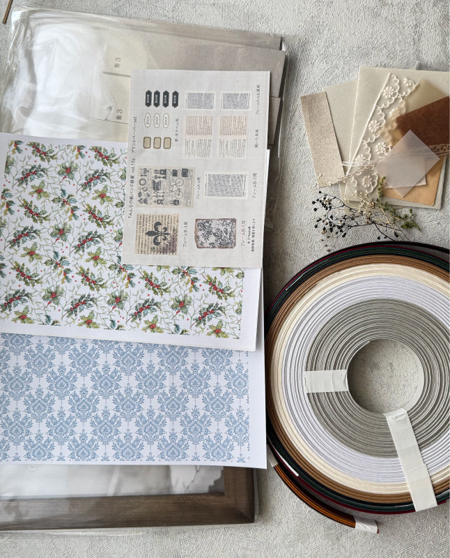 【材料キット】《椅子のある風景》3シーンがまとめて作れる材料キット_「みんなの紙バンド雑貨vol.15」掲載(レシピなし)(kit-0069)