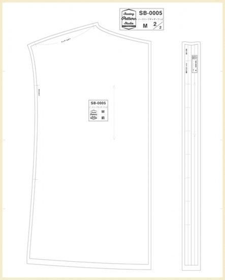 【型紙】ノースリーブギャザーワンピース(SB-0005)