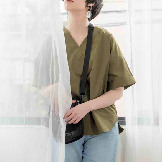 【新品】above SC Ｖネックプルオーバー／ナチュラル あったか裏起毛Vネックプルオーバー - ベルーナ【公式】