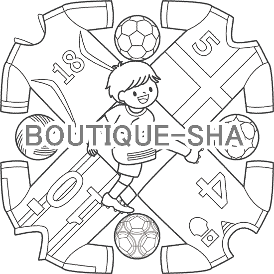 【DL塗り絵】サッカー