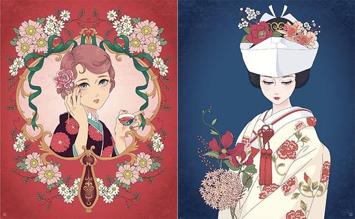 【書籍】乙女のレトロ塗り絵(M1643)