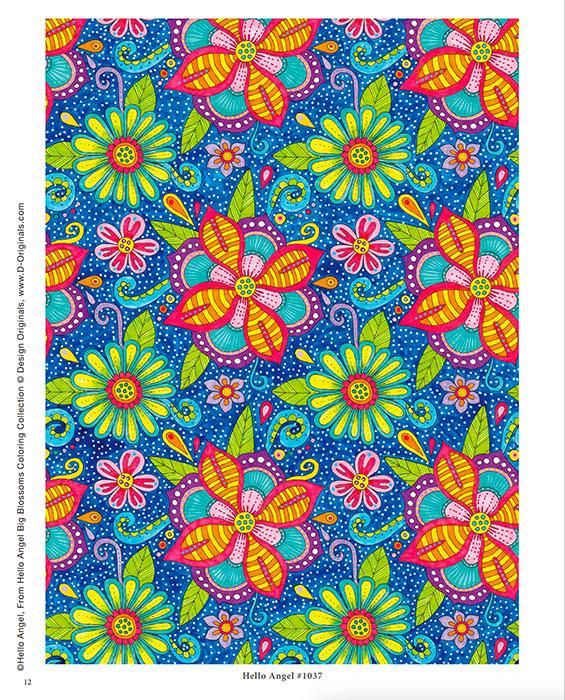 【書籍】Big Blossoms 美しい花のマンダラアート塗り絵(M1648)