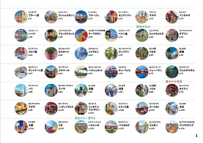 【書籍】62都市を旅する 世界の街歩き写真塗り絵(M1709)