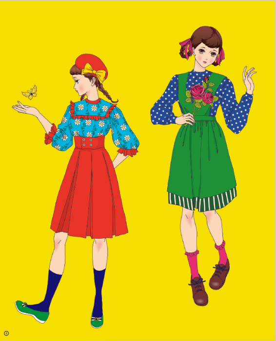 【書籍】レトロファッション塗り絵(M1708)