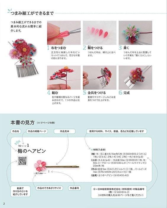 【書籍】つまみ細工で作るアクセサリーと飾りもの(S8510)