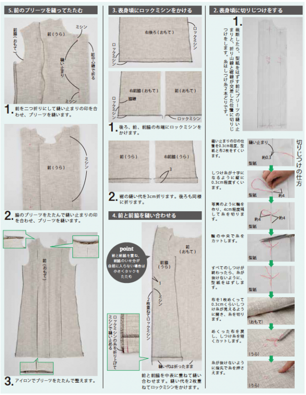 【型紙】プリーツワンピース designed by Yuko Katayama(KY-0001)