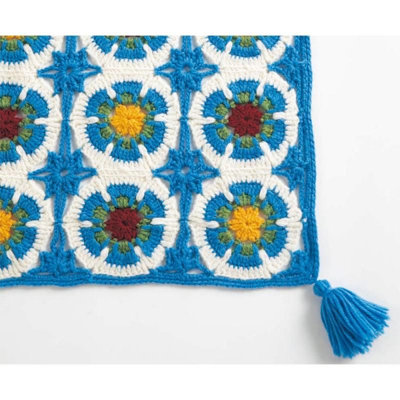 【DL編み物】トルコタイル風ブランケット Design by marshell(DLknit0029)