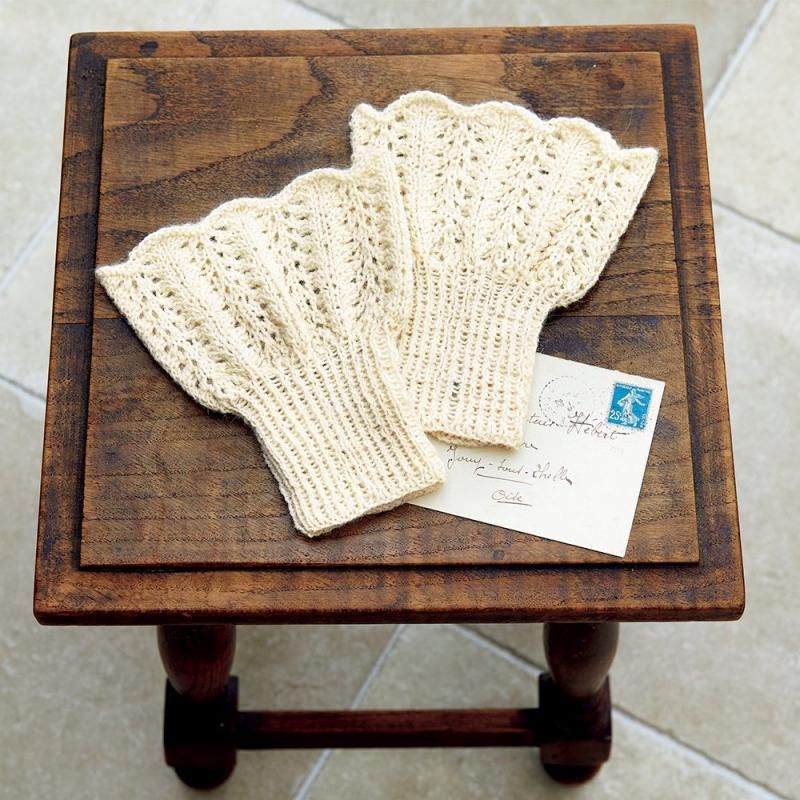 編み物 | 透かし模様レーシーカフス(DLknit0031) | ダウンロード販売