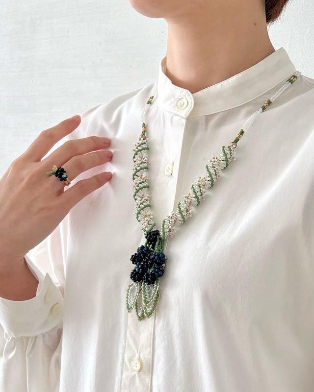 【ビーズキット】ブラックベリーネックレス&リング design 荒木晴美/Harumi Araki_(kit-0012)