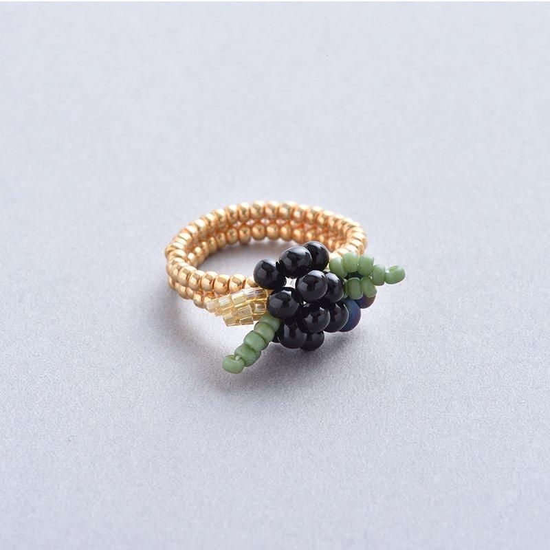 【ビーズキット】ブラックベリーネックレス&リング design 荒木晴美/Harumi Araki_(kit-0012)