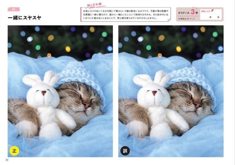 【書籍】にゃんこのまちがい探し ネコねんね&うまそうだニャ(M1829)