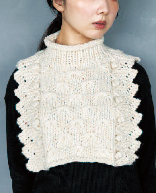 編み物 |クロス模様のネックウォーマー（DLknit-0044） | 編み図