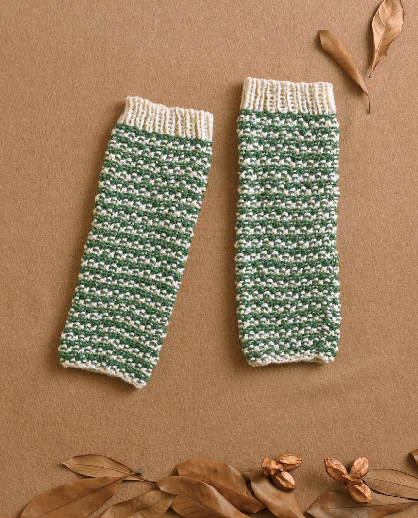 編み物 | かのこ編みのレッグウォーマー (DLknit-0034)| ダウンロード