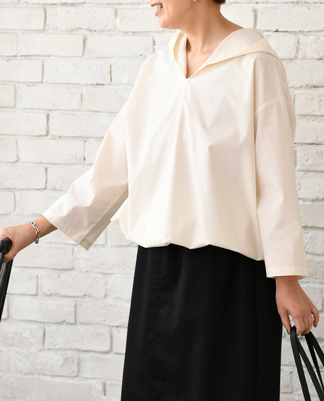 【型紙/レシピなし】ブラウス感覚で着る フードつきプルbyあっこたん/金子敦子 (LBS8726-10/11)