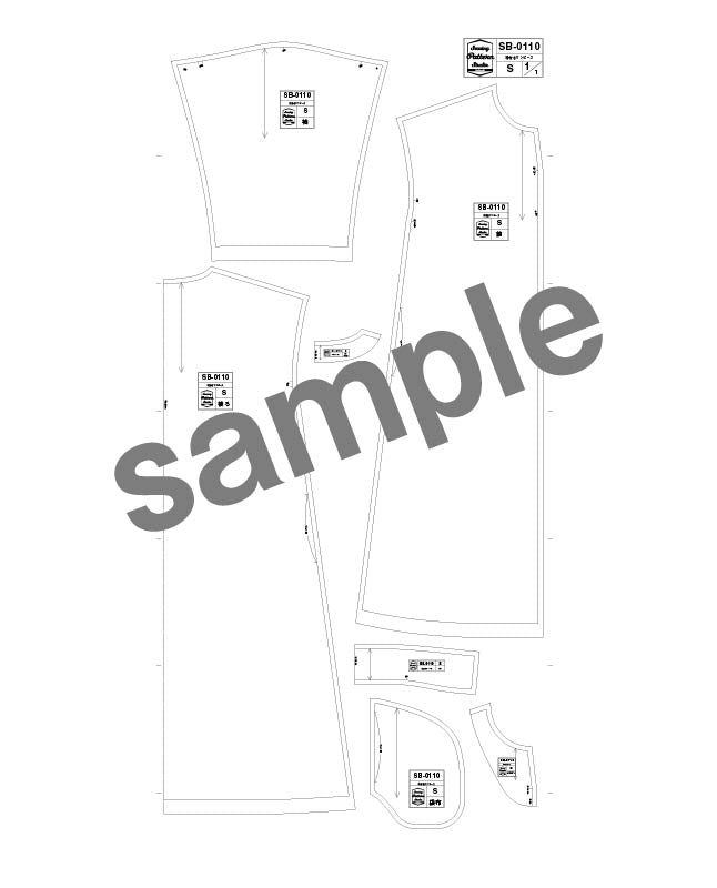 【型紙】衿付きワンピース (SB-0110)