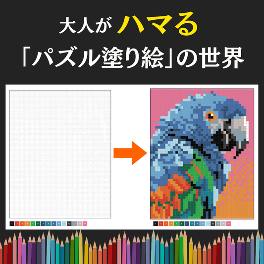 代替テキスト 大人がハマる「パズル塗り絵」とは？その魅力やおすすめのパズル塗り絵を紹介！