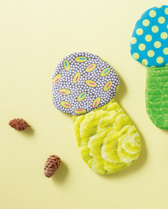 【材料キット】《きのこケースA》材料キット「かたちが楽しいポーチの本」掲載　(kit-0054）