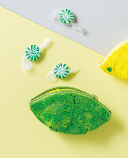 【材料キット】《ライムポーチ》材料キット「かたちが楽しいポーチの本」掲載　(kit-0055）