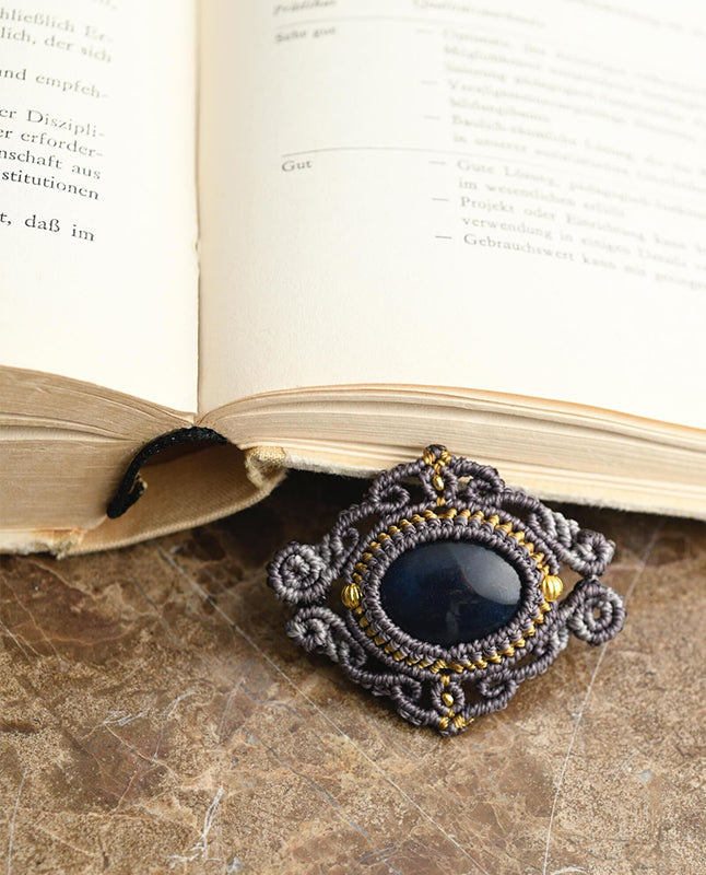 【マクラメキット】《アラベスクのブローチ》～ design 瞳硝子/Shoko Hitomi（kit-0062)