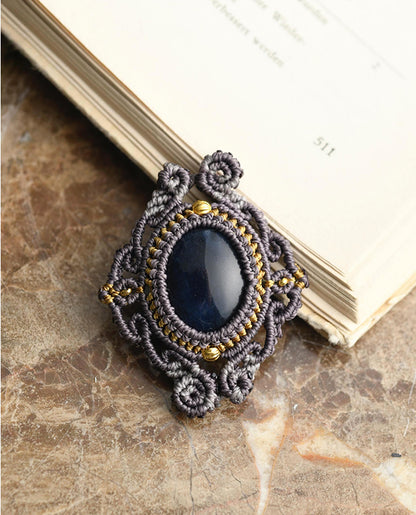 【マクラメキット】《アラベスクのブローチ》～ design 瞳硝子/Shoko Hitomi（kit-0062)