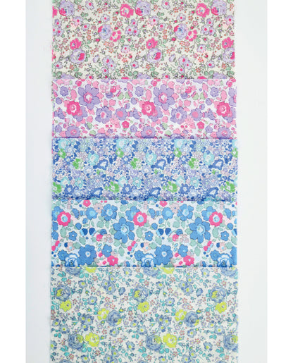 【生地セット】ネオンカラーリバティのカットクロスセット by パッチワーク教室編集部(kit-0077)