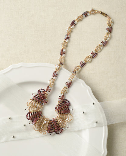 【ビーズキット】スイッチバックチェーンのネックレス～プリゼ～ Design清水美和子/Miwako Shimizu（kit-0081)