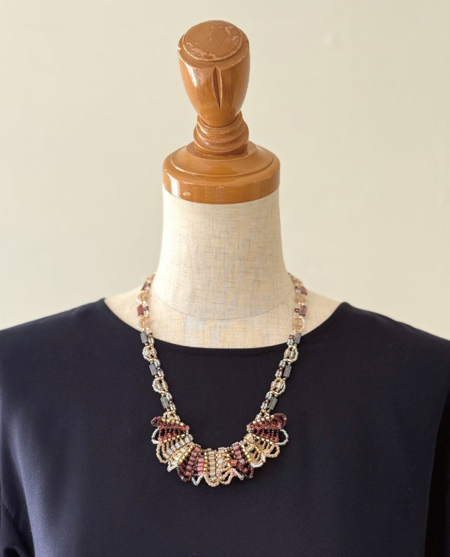 【ビーズキット】スイッチバックチェーンのネックレス～プリゼ～ Design清水美和子/Miwako Shimizu（kit-0081)