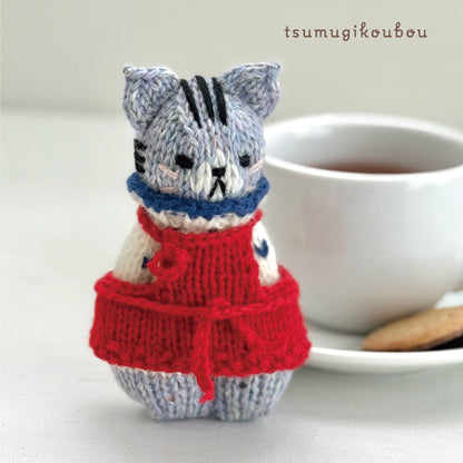 【あみぐるみキット】_《カフェのねこ店長》byツムギコウボウ（kit-0088）