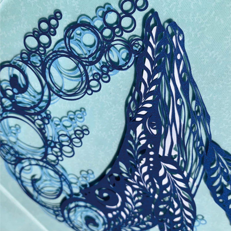 【切り絵キット】《くじら》 Design 祐琴/yuko（kit-0094)