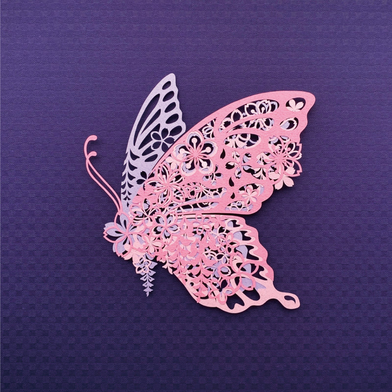 【切り絵キット】《蝶＿春》 Design 祐琴/yuko（kit-0095)