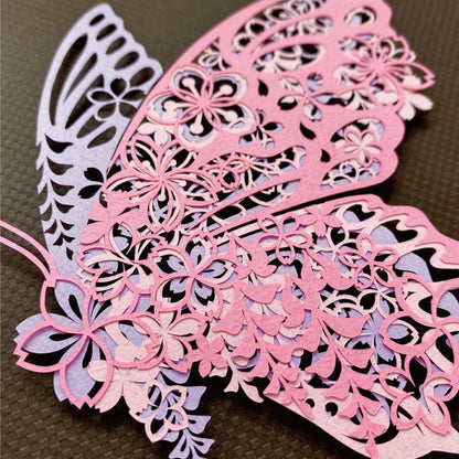 【切り絵キット】《蝶＿春》 Design 祐琴/yuko（kit-0095)