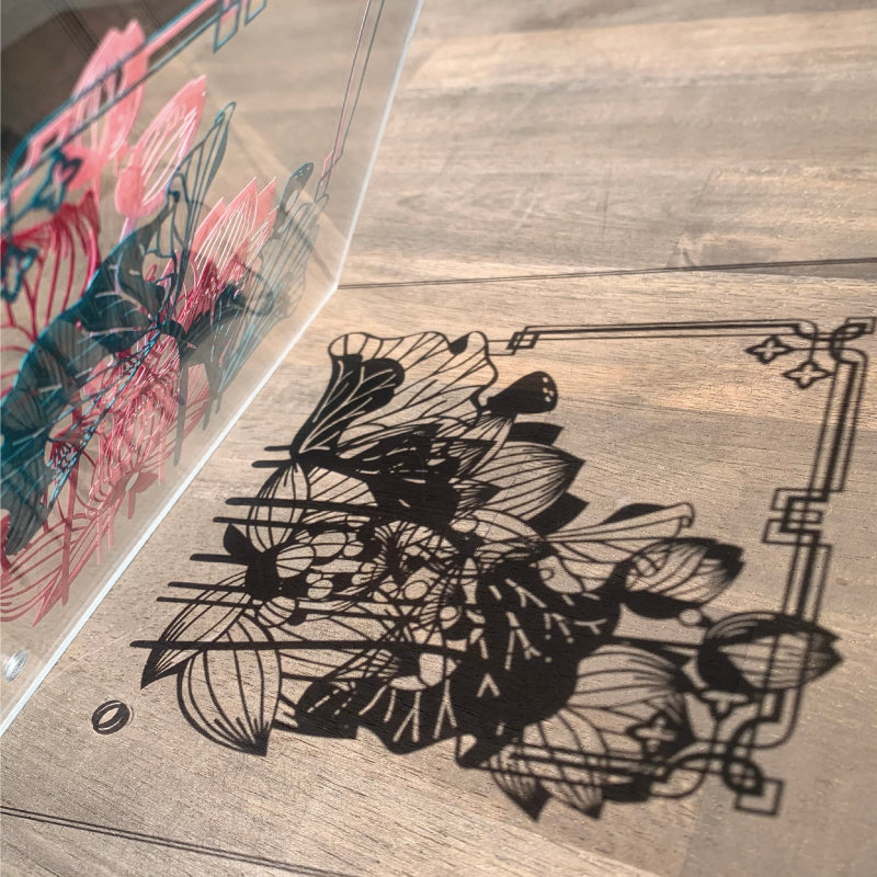 【切り絵キット】《蓮華》 Design 祐琴/yuko（kit-0096)