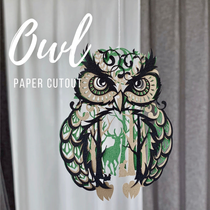 【切り絵キット】《フクロウ》 Design 祐琴/yuko（kit-0097)