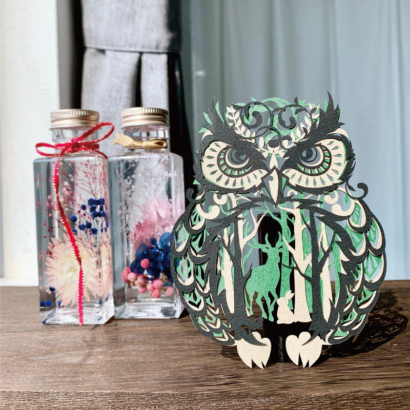 【切り絵キット】《フクロウ》 Design 祐琴/yuko（kit-0097)