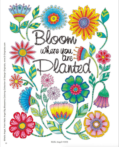 【書籍】Big Blossoms 美しい花のマンダラアート塗り絵(M1648)