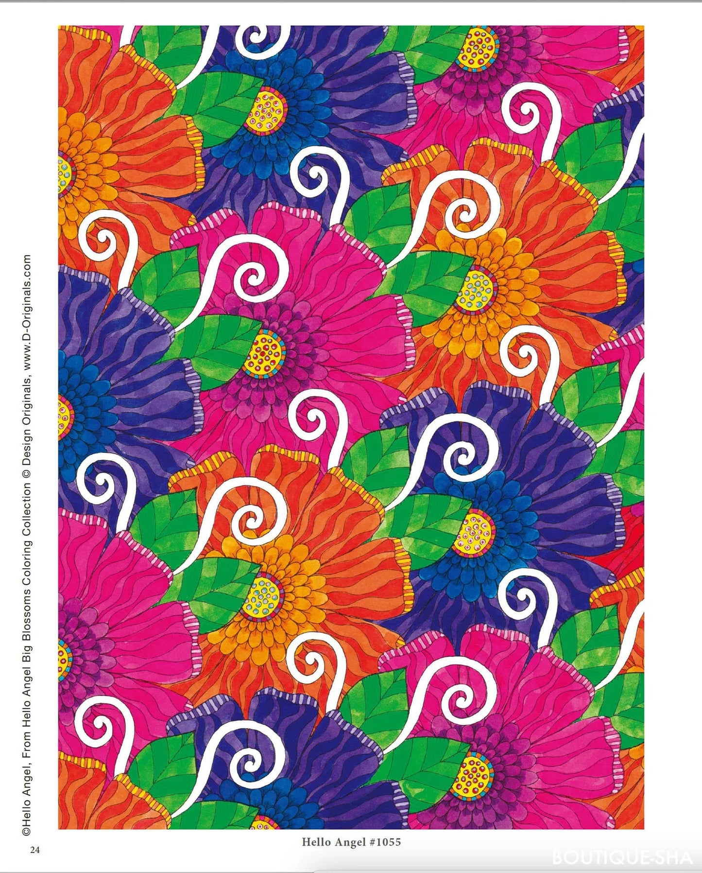 【書籍】Big Blossoms 美しい花のマンダラアート塗り絵(M1648)