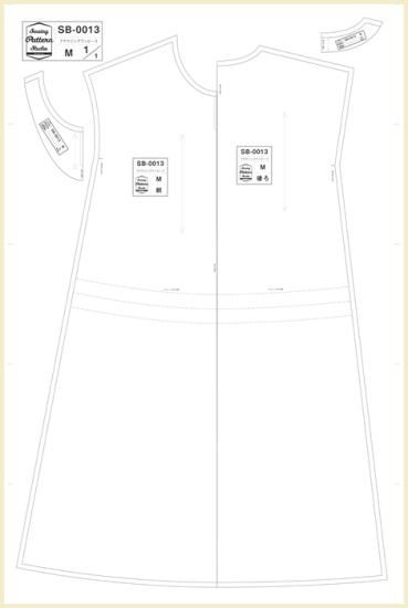 【型紙】ブラウジングワンピース Designed by Yuko Katayama（SB-0013）