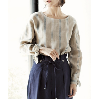 【型紙】リボン袖プルオーバー Designed by Michiyo Ito(SB-0024)