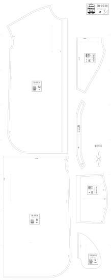 【型紙】バンドカラーシャツ（SB-0038）