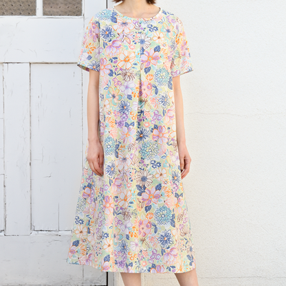【型紙】高橋恵美子デザイン 手ぬいの前後タックのワンピース（EC-0011）