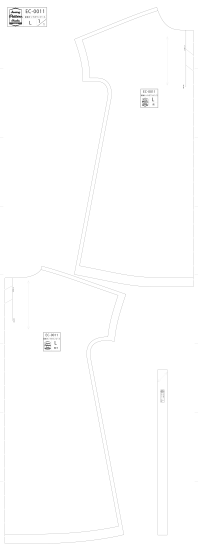 【型紙】高橋恵美子デザイン 手ぬいの前後タックのワンピース（EC-0011）