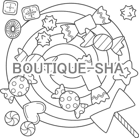 【DL塗り絵】キャンディ