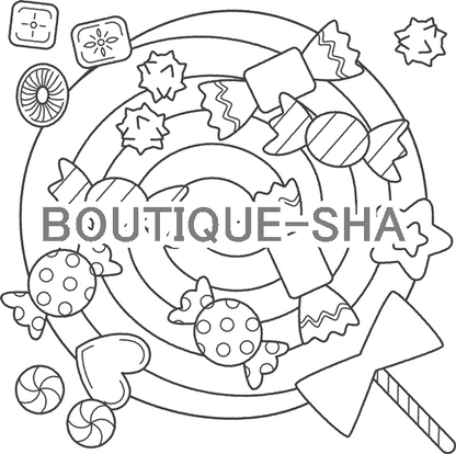 【DL塗り絵】キャンディ
