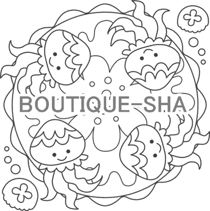 【DL塗り絵】くらげ