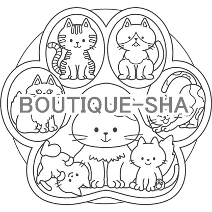 【DL塗り絵】ねこ