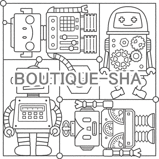 【DL塗り絵】ロボット