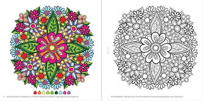 【書籍】Flower Mandalas 花のマンダラ塗り絵 BOOK(M1631)