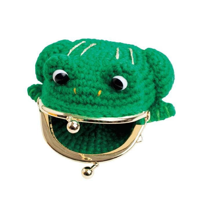 編み物 あみぐるみ | カエルのがま口 Ikuko Saito (DLknit0016