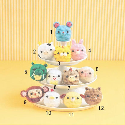 【DL編み物】あみぐるみ/干支のなかまたち　Design by Miyuki Ichikawa(DLknit0015)