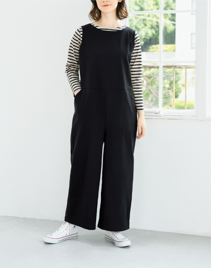 【型紙】ワイドシルエットのシンプルサロペット(SB-0052)
